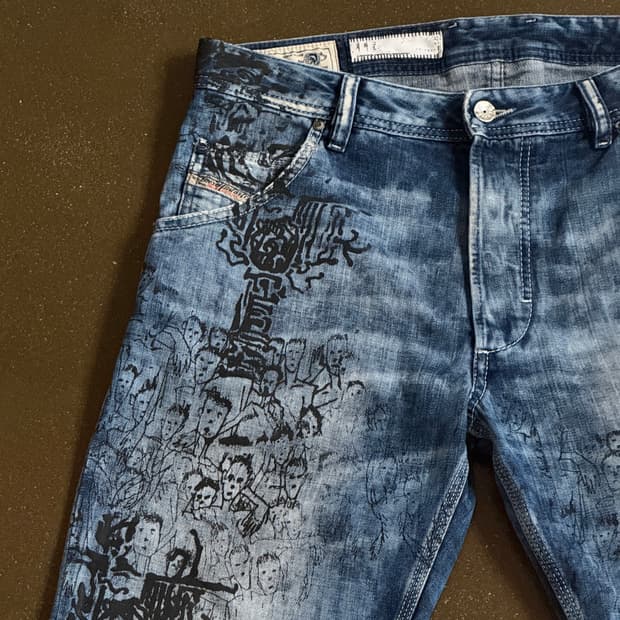 CHIIAGUN PRINTED Diesel denim bermuda