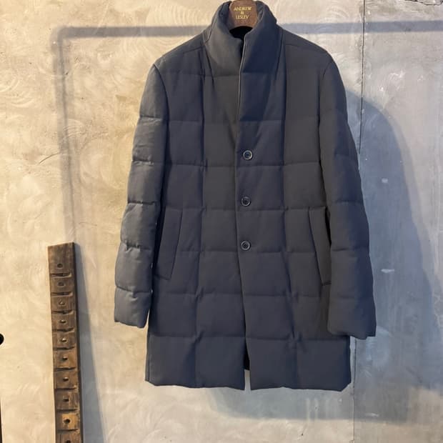 솔리드옴므 구스다운 패딩 코트 100