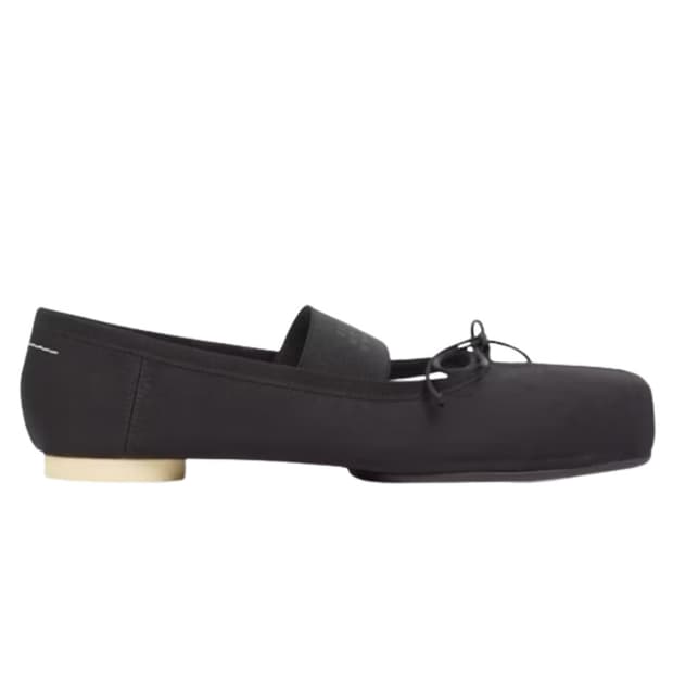 MM6 메종 마르지엘라 아나토믹 발레리나 플랫 블랙