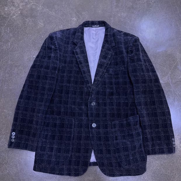 칼빈타운 80's 체크 패턴 헤비 코듀로이 스포츠자켓 블레이저 40