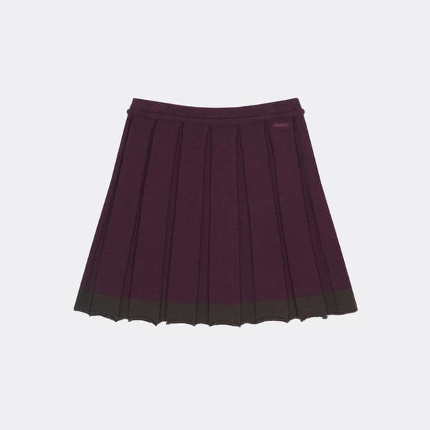 코이세이오 KNIT PLEATS SKIRT - WINE 2