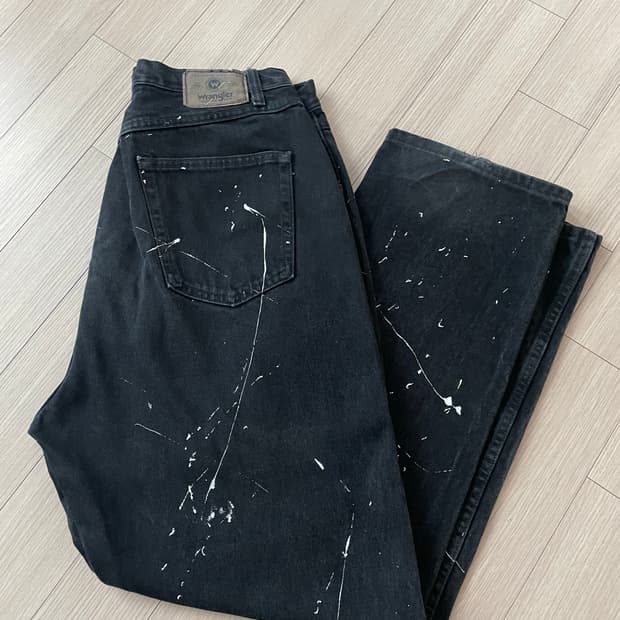 빈티지 랭글러 페인팅 커스텀팬츠 (34)