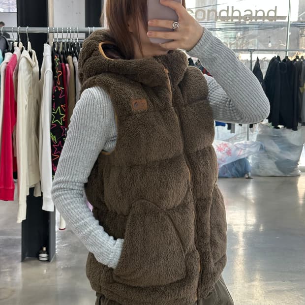 노스페이스 화이트라벨700 구스다운 플리스 패딩 베스트