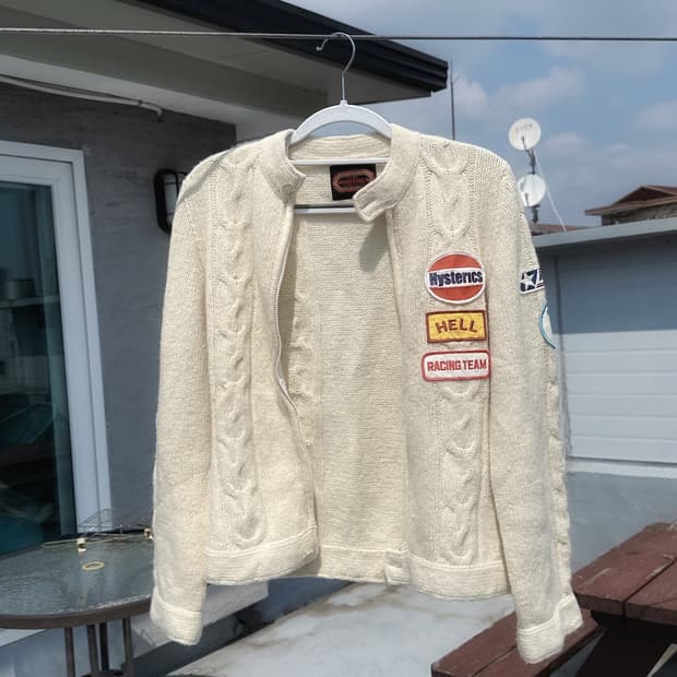 히스테릭글레머 니트 집업