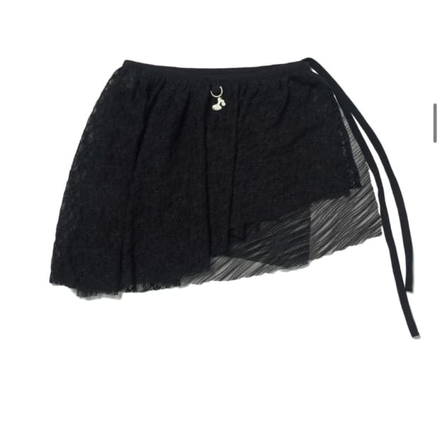 허그유어스킨 레이어드 레이스 벨트 블랙