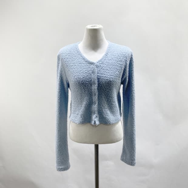 리브어리 여성 크롭가디건 하늘 55