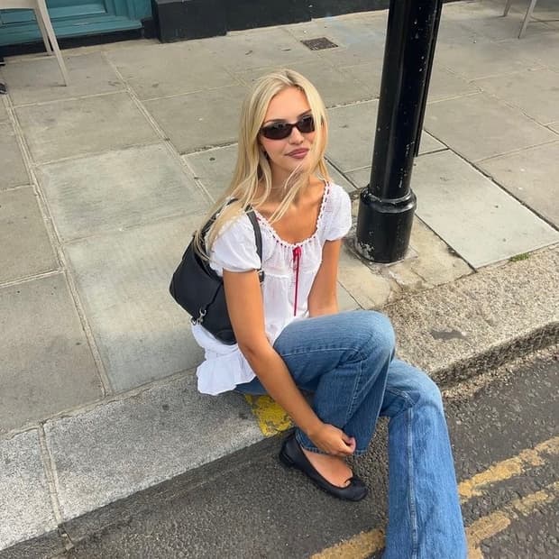 팀버랜드 리본 플랫 슈즈