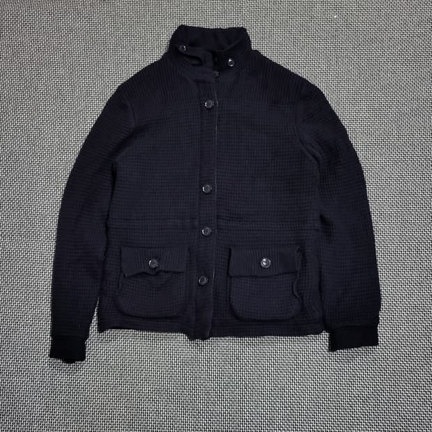 킨록 앤더슨 패딩 니트 집업 자켓 네이비 (77)