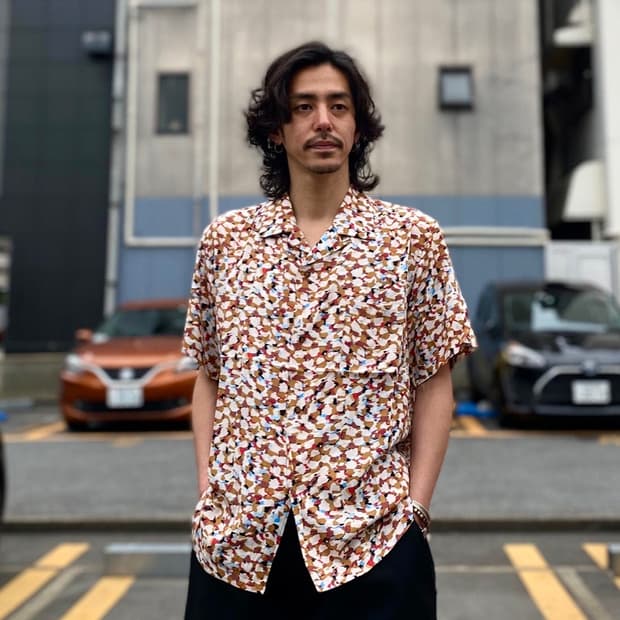 존불 johnbull 패턴 반팔 셔츠 남방