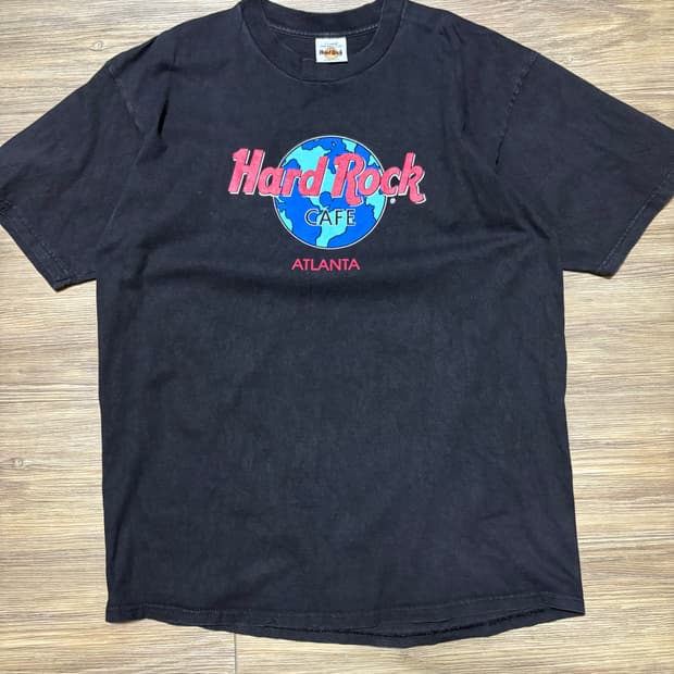 [XL]  하드락카페 반팔 티셔츠 아탈란타 made in usa