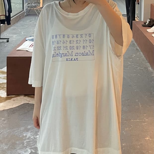 메종 마르지엘라 넘버링 화이트 반팔 H2503