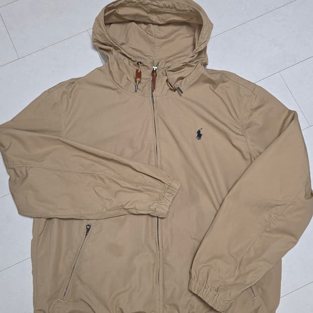 폴로 랄프로렌 베이지 후드 바람막이 자켓 XL 윈드브레이커 최상급 qr인