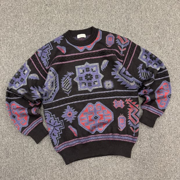 M)Japanese vintage 패턴 여성 니트