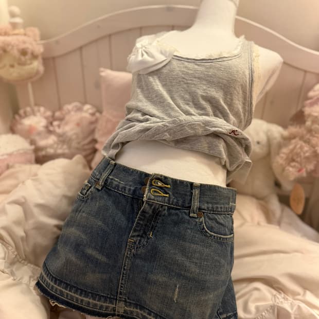 아베크롬비 A&F 새상품 청치마 y2k 26 사이즈2데님스커트로우라이즈