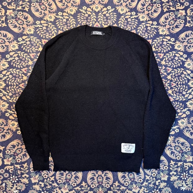 히스테릭 글래머 와플 풀오버 래글런 니트