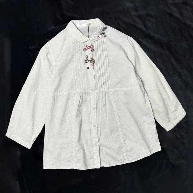 일본빈티지 리본셔츠