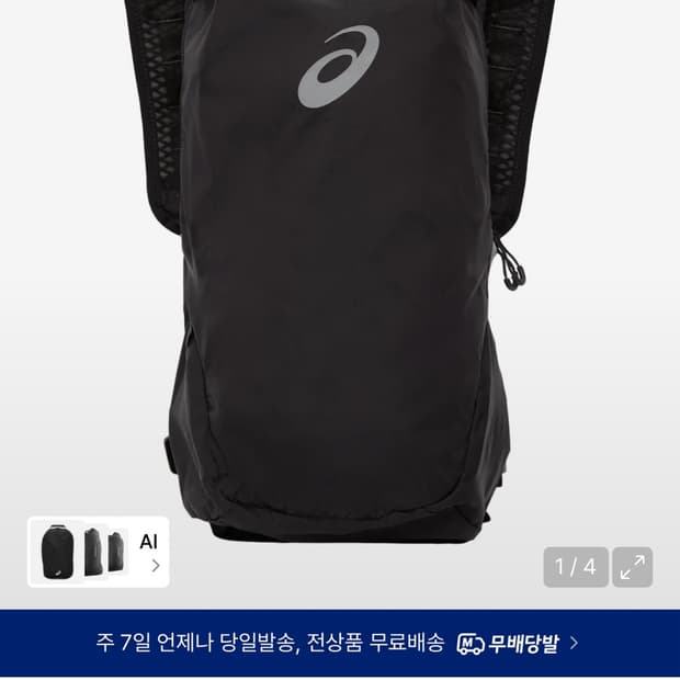 아식스 퍼포먼스 러닝 백팩 10L (black)