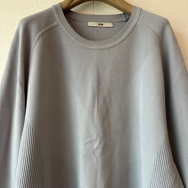 시스템 남성 인디블루 라운드니트 간절기니트