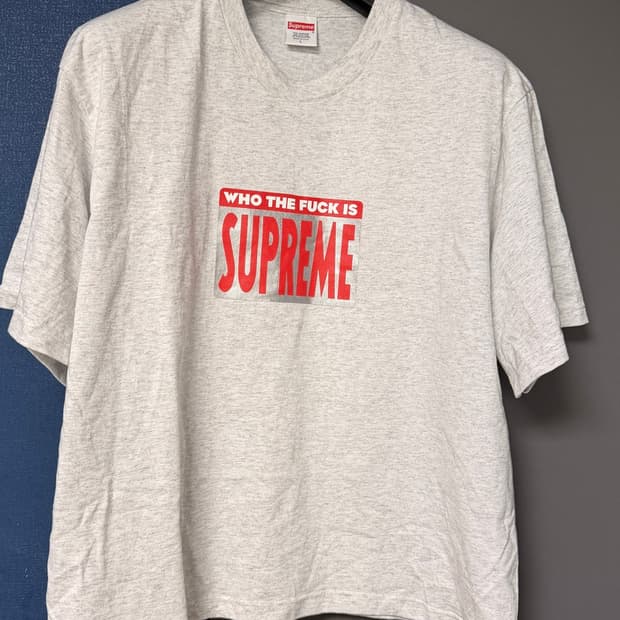 슈프림 후더퍽 그레이 티셔츠