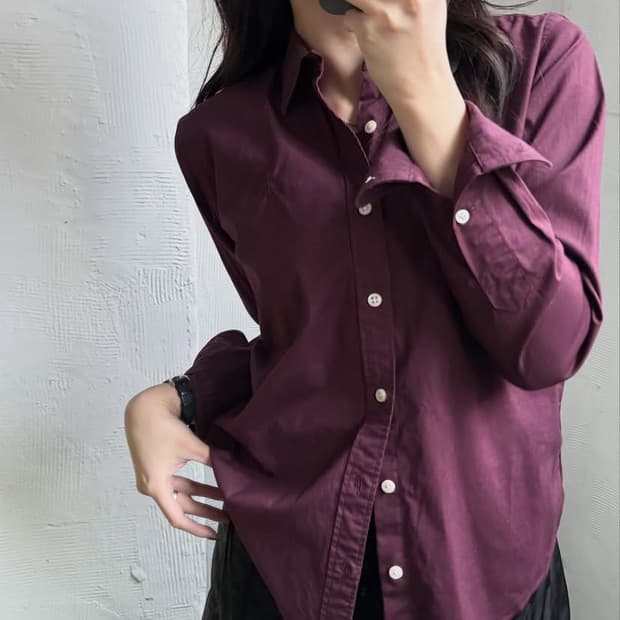 Polo 랄프로렌 우먼 버건디컬러 셔츠 