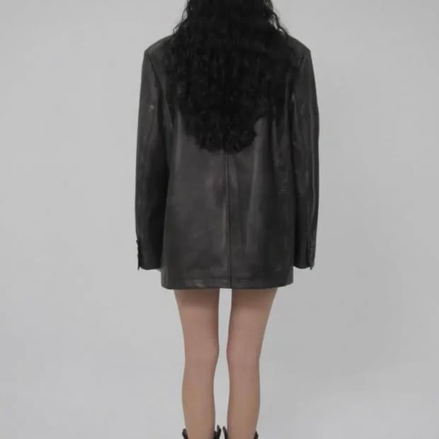 페일제이드 대디 레더 자켓 브라운