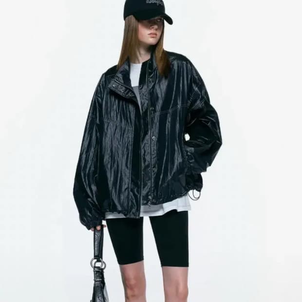 인사일런스우먼 디바이드 글리터 오버핏 점퍼