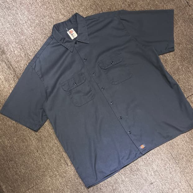 (2XL) Dickies 디키즈 반팔 워크 셔츠 그레이