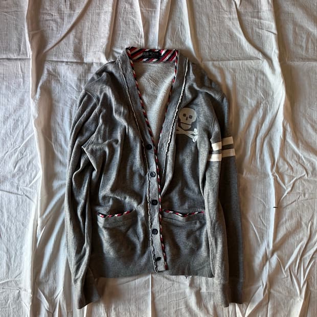BEAMS Skull Patch Cardigan
