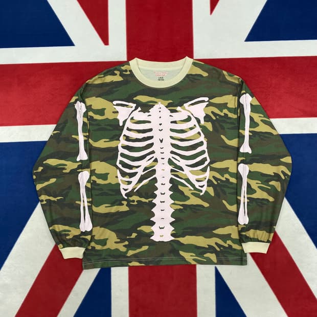 Jpn 카모 본즈 와플 롱슬리브 L