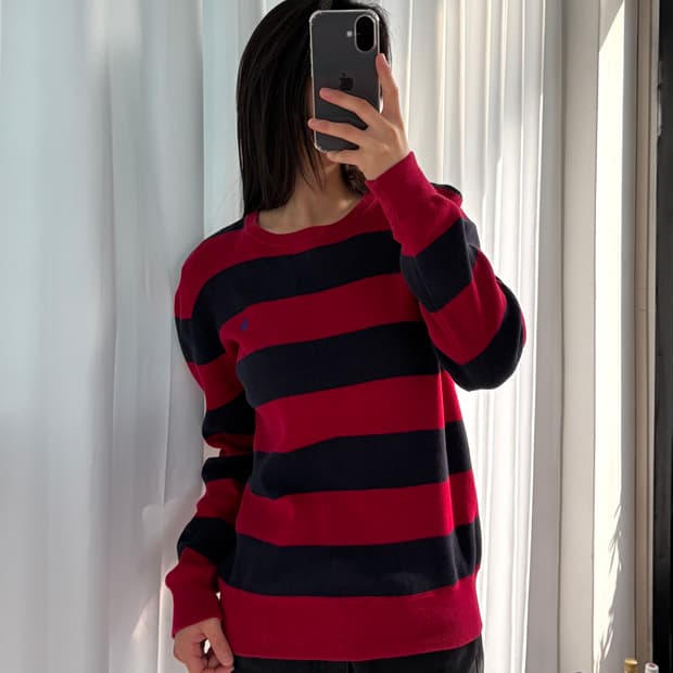 [S]폴로 랄프로렌 스트라이프 단가라 니트