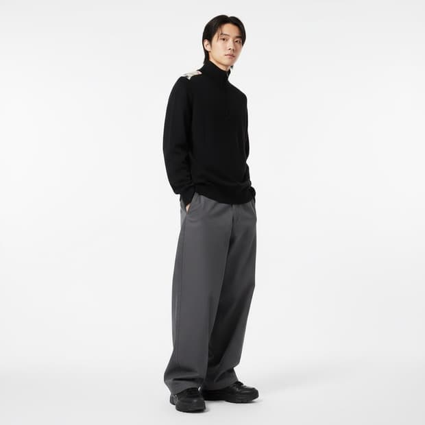 Burberry 버버리 하프집 니트 블랙 L (클래식)