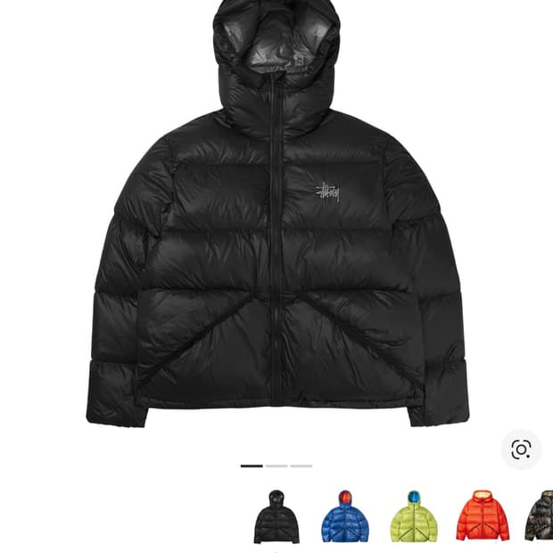 (L) 스투시 다운 파카 마이크로 립스탑 패딩 팬텀 블랙