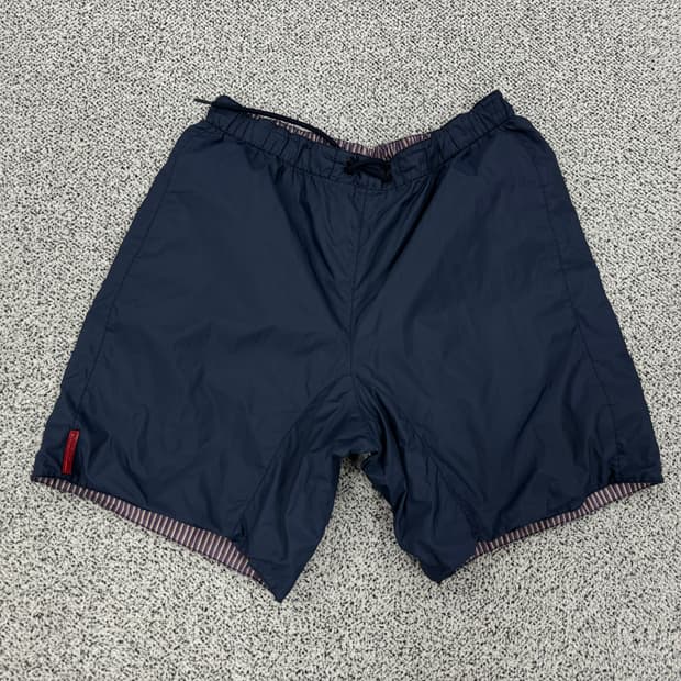 프라다 레드로고 리버시블 반바지