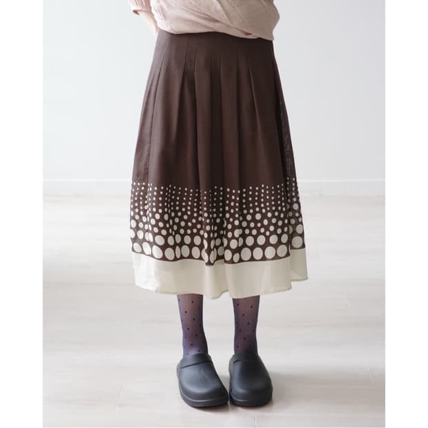  Chocolate brown dot skirt
