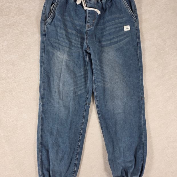 아크네 스튜디오(Acne Studios) 이모지 패치 허리밴딩 데님 조거