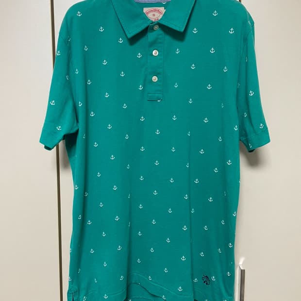 Brooks Brothers 앵커 패턴 반팔 카라티 S 사이즈