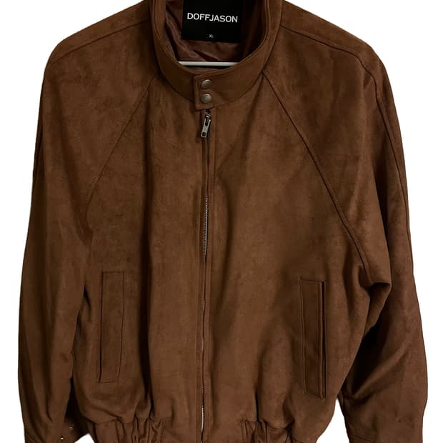 [도프제이슨 풀업 스웨이드 해링턴 자켓 카멜색상] 