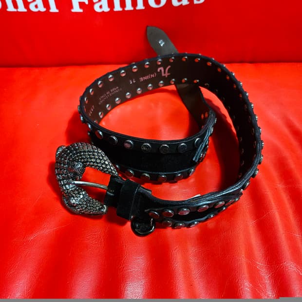 넘버나인 " (N)INE " 스네이크 볼드 페이스 징's 벨트