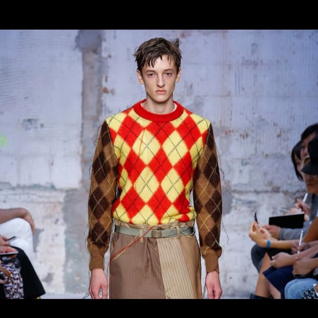 마르니 프레이드 아가일 니트 풀오버