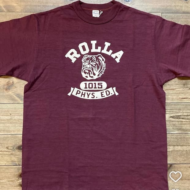 웨어하우스 25ss 4601 천축티셔츠 rolla 버건디 L (새제품)