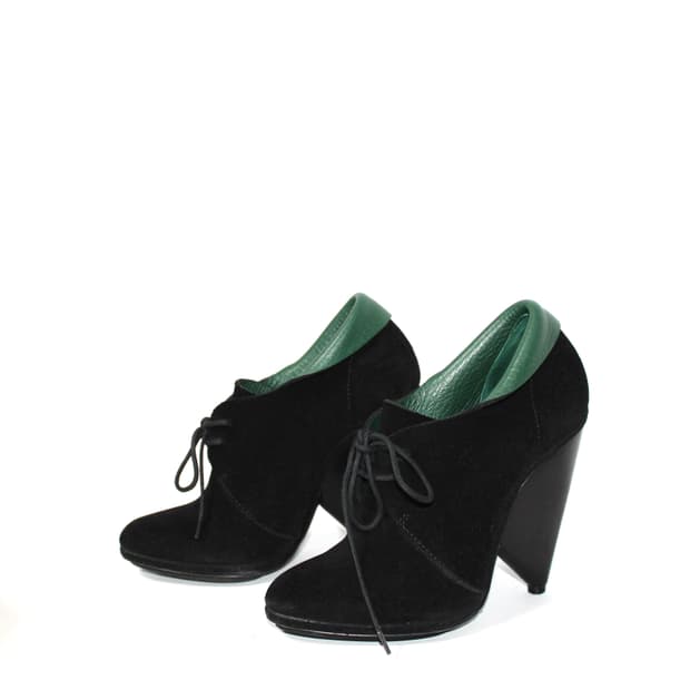 Balenciaga Suede Cone Heel Ankle Boots