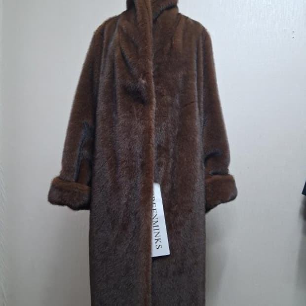 친환경 새로운 휘메일 모조밍크 코트 새거 77 