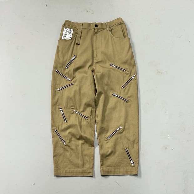 MILKBOY 아카이브 멀티지퍼 코튼 팬츠 