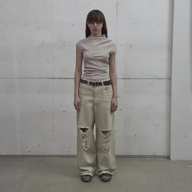 LCDC TM 커브드 심 슬리브리스 탑 라이트 그레이