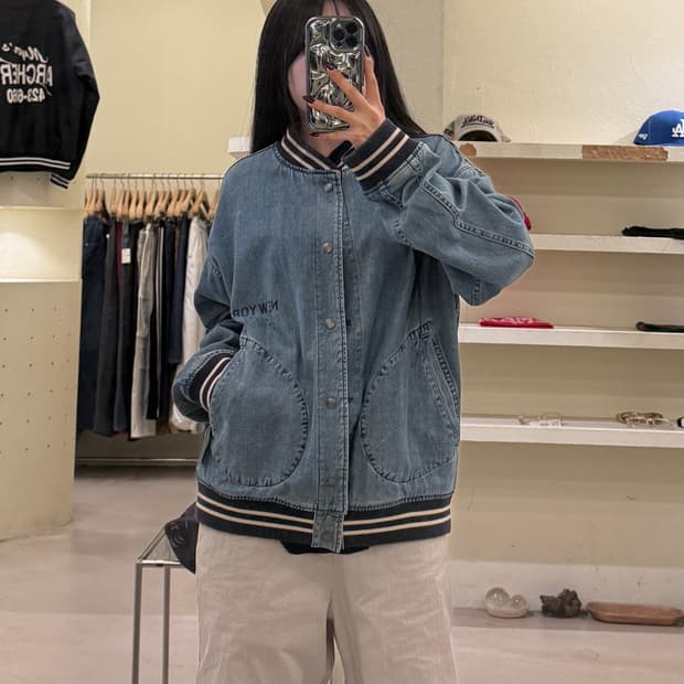 JSNY 뉴욕 데님 바시티 자켓 U1654