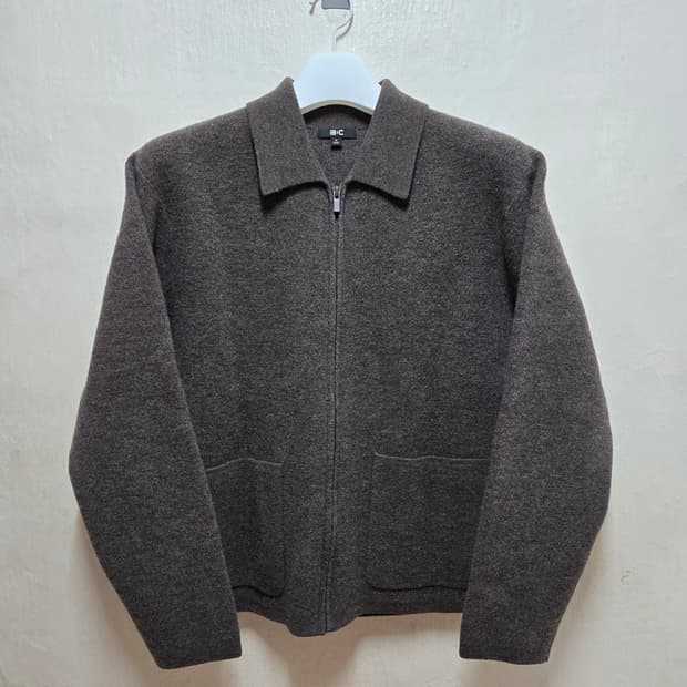 유니클로C 니트풀집재킷 브라운