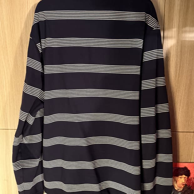 자라 스트라이프 카라 긴팔 L