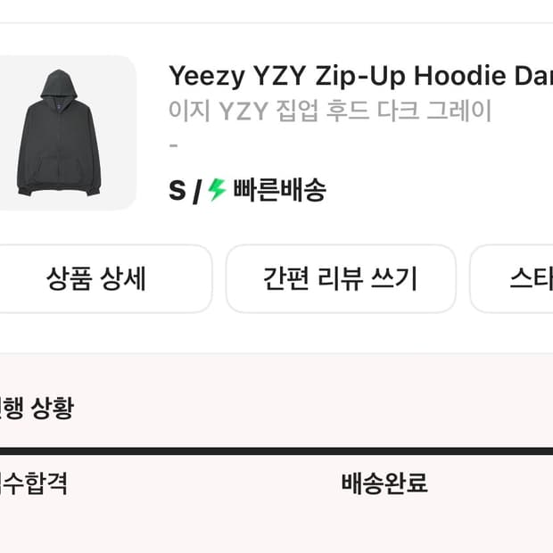 이지갭 후드집업 다크그레이 s