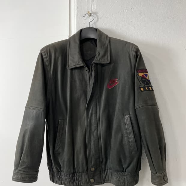 90s 나이키 20주년 레더 봄버 자켓