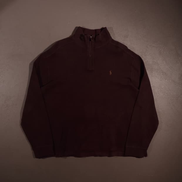 폴로 랄프로렌 반집업 코튼 니트